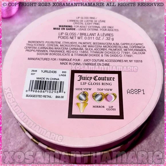 Juicy Couture Lip Gloss Ring